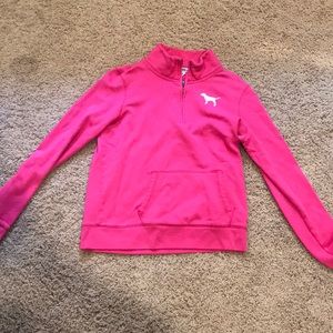 Pink quarter zip